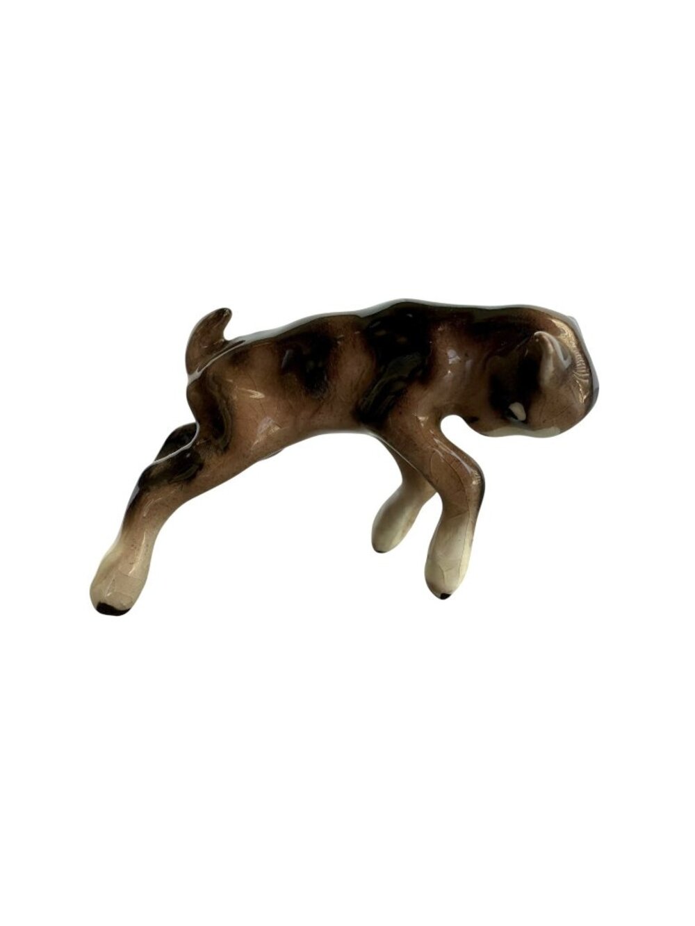 Hagen Renaker Monrovia Brown Baby Goat Kid Butting Head 1950s Miniature Figurine